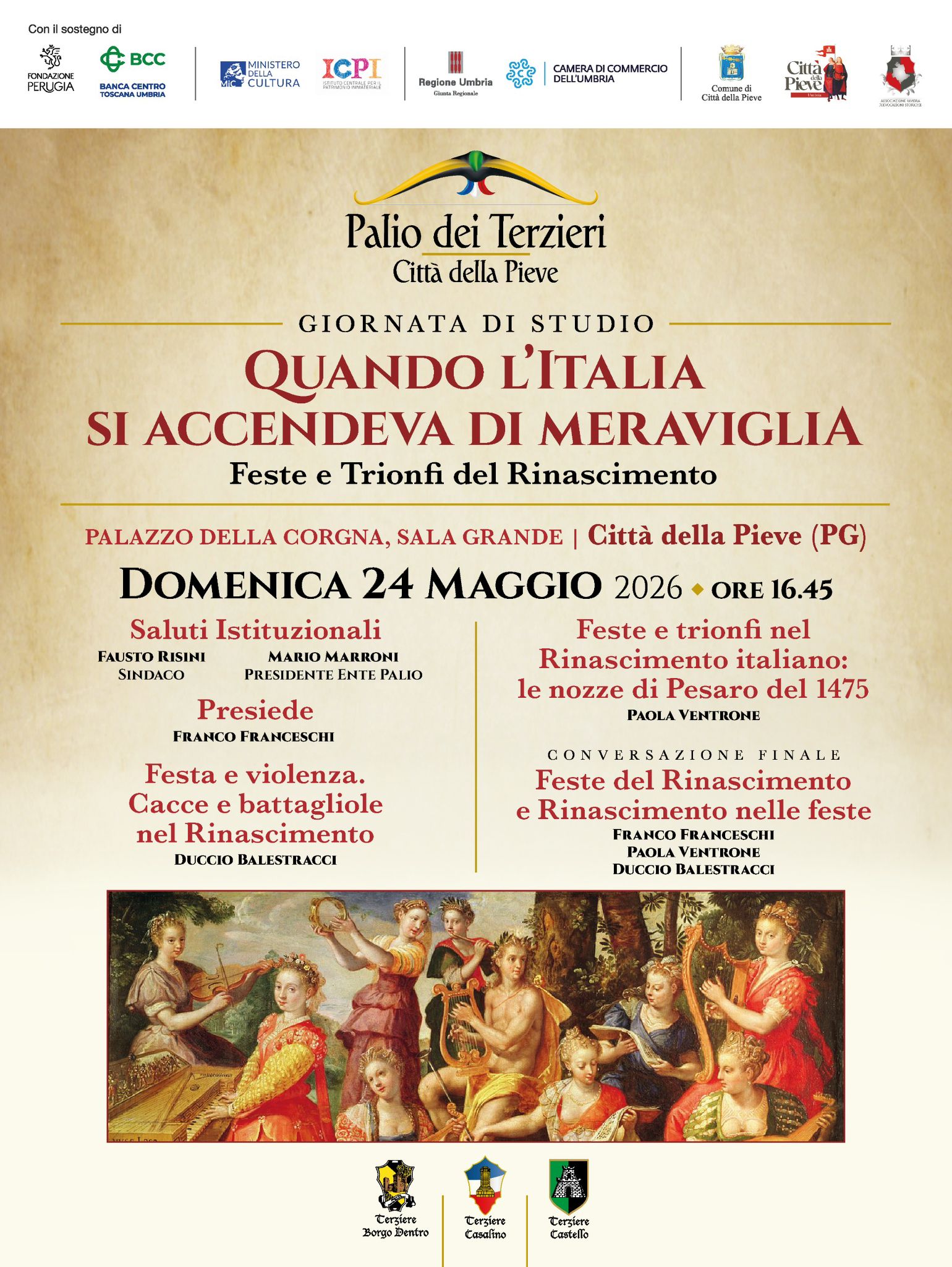 Quando l'Italia si accendeva di meraviglia: una giornata di studio sul Rinascimento a Palazzo della Corgna